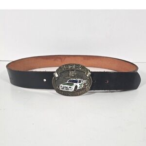 Kodiak Racing‎ Team Belt Buckle Mens 40 Black Leather Vintage NASCAR Pontiac 27